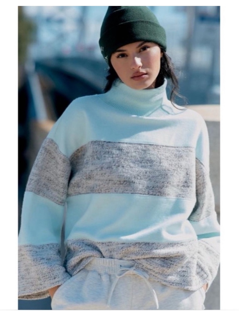 Daily Practice by Anthropologie Colorblock Turtleneck Pullover Sweater Size M